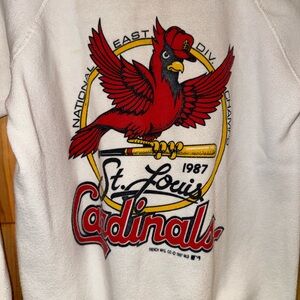 VTG 80’s Trench St. Louis Cardinals MLB Baseball Sweatshirt ‘87 World Series M/S